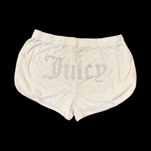 Juicy Couture White Shorts velour y2k